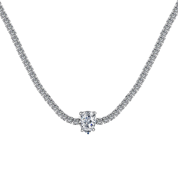 ˇMagic Jewelryˇ1.0 carat Unique Pear Cut Tennis Necklace