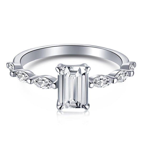 ˇMagic Jewelryˇ1.0 Carat Dainty Resplendent Radiant Cut Daily Ring