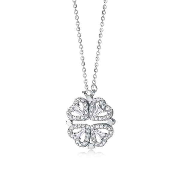 ˇMagic JewelryˇOrnate Heart Cut Flower Shape Necklace