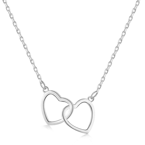 ˇMagic JewelryˇSterling Silver Love Double Ring Necklace