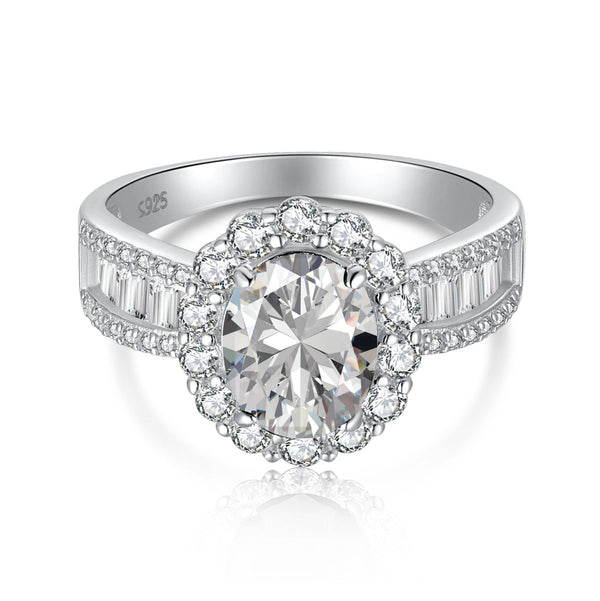 ˇMagic Jewelryˇ1.5 Carat Dazzling Charming Oval Cut Banquet Ring