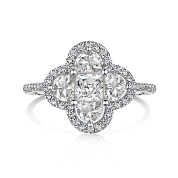 ˇMagic JewelryˇLuxurious Eternity Flower Shape Banquet Ring