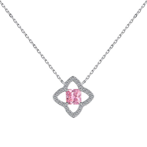 ˇMagic JewelryˇExquisite Flower Shape Princess Cut Necklace